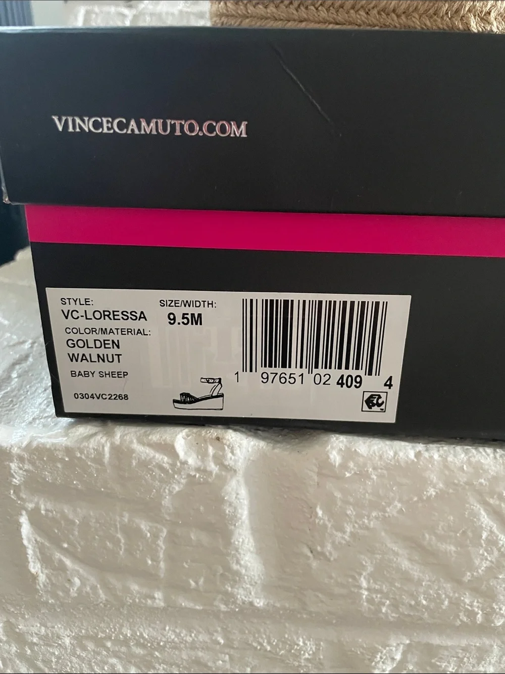 Vince Camuto Cognac Leather Knot-Front Platform Espadrilles